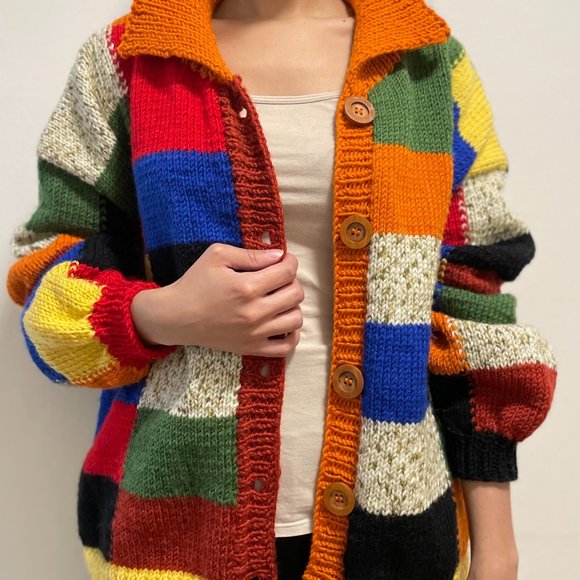 Cardigan Hand-Knitted Sweater Gift for her Birthday Harry Styles Cardigan Croche - Picture 2 of 7